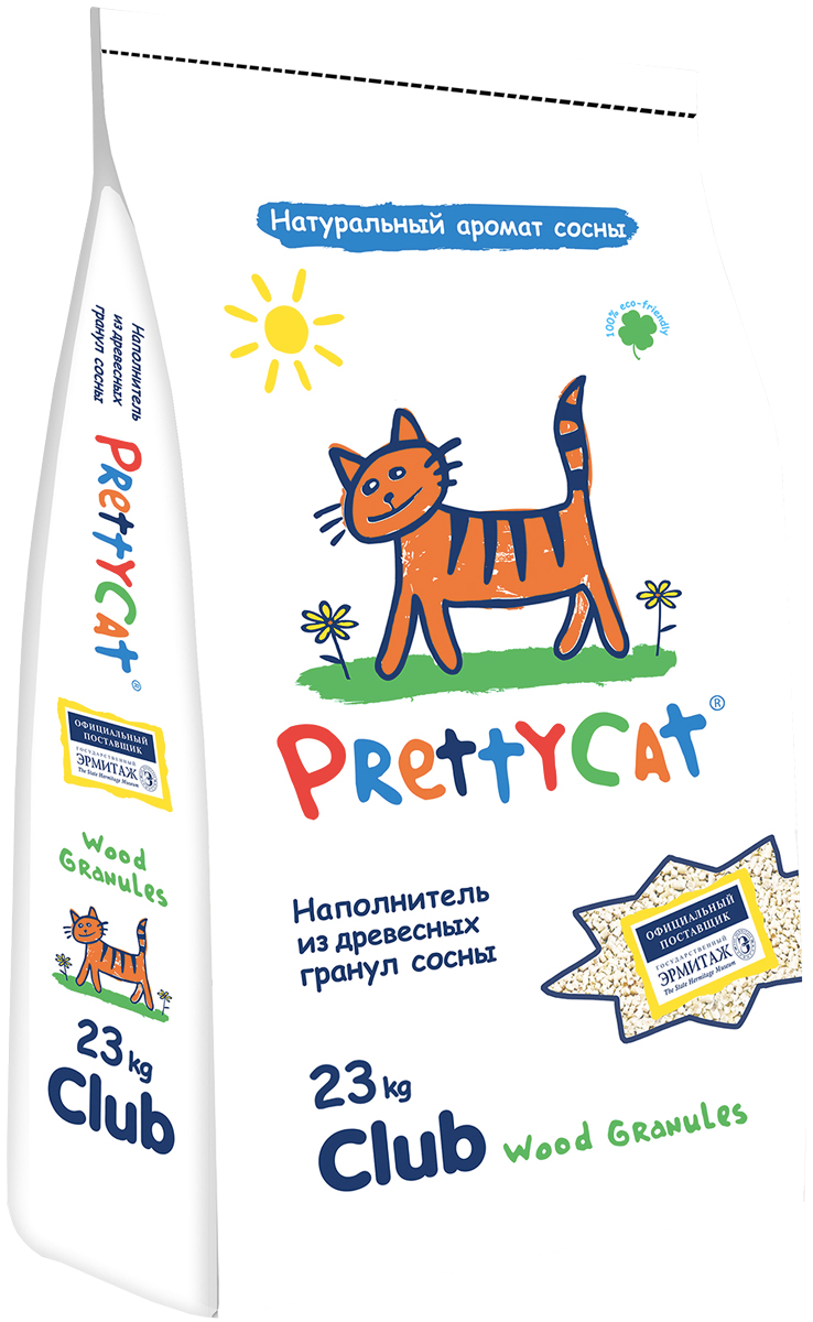 фото Впитывающий наполнитель для кошек prettycat древесный, 20 кг, л