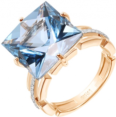 

Кольцо из красного золота с фианитом/топазом р. 18,5 ALORIS Кольцо 1988ТКц, Кольцо 1988ТКц