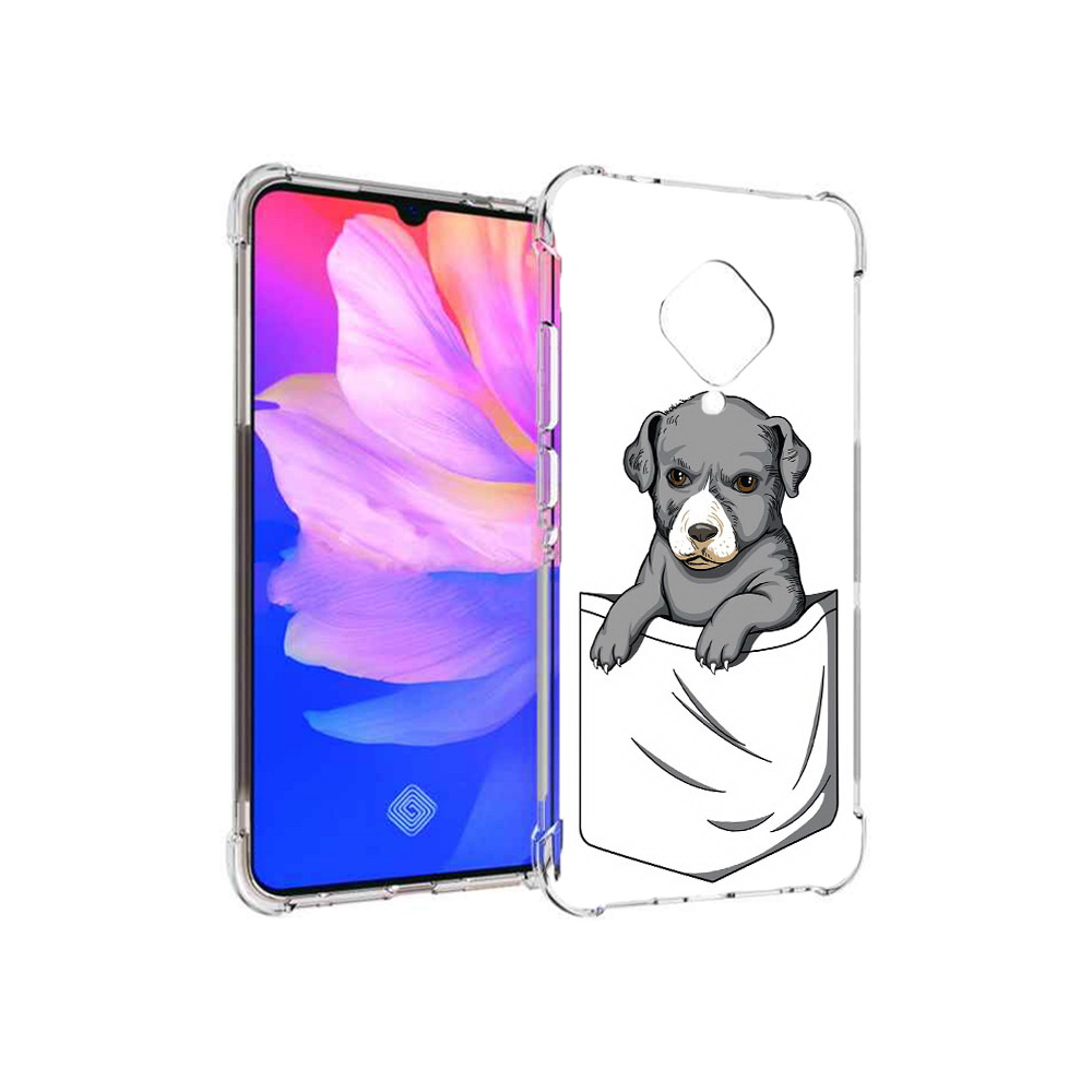 

Чехол MyPads Tocco для Vivo V17 собачка в кармане (PT147343.378.611), Прозрачный, Tocco