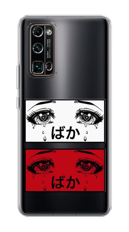 

Чехол на Honor 30 Pro Plus "Красные глаза манга", Красный;белый;черный, 612250-4