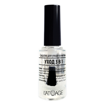 

Набор, L'atuage Cosmetic, Средство для ногтей «Уход 3 в 1», 2 шт.