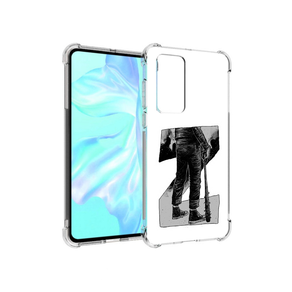 

Чехол MyPads Tocco для Huawei P40 воин черно белый, Tocco