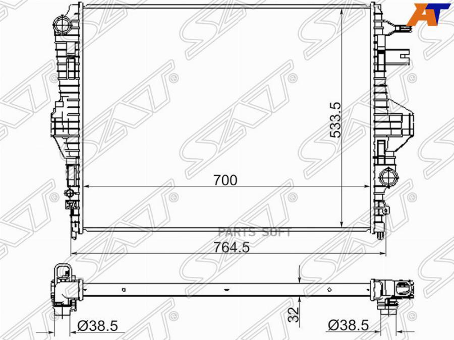 

SAT Радиатор VW TOUAREG/PORSCHE CAYENNE 10-