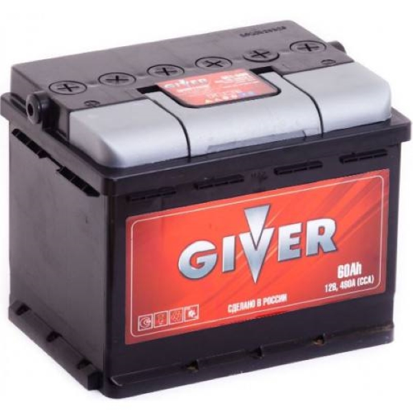 Аккумулятор Giver 60 А/ч, 500 А, п.п.