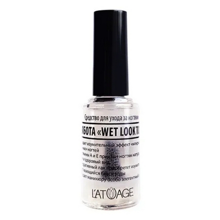 Набор, L'atuage Cosmetic, Топ для лака Wet Look, 2 шт.