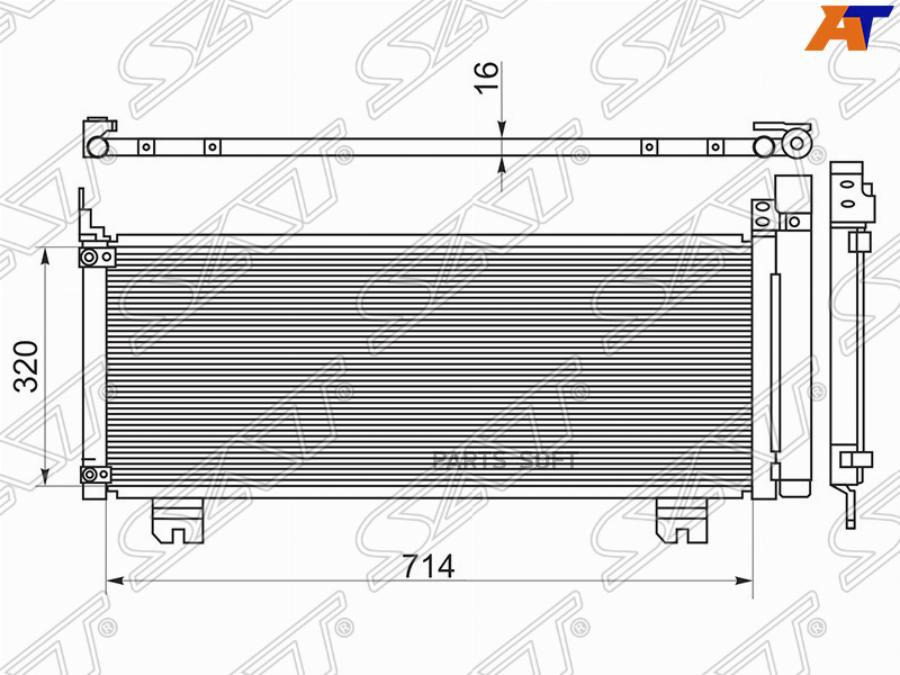 

SAT Радиатор кондиционера LEXUS RX 450H 09-