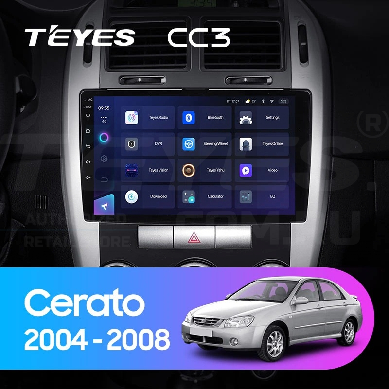 Штатная магнитола Teyes CC3 432 Kia Cerato 2004-2008 F2 35200₽