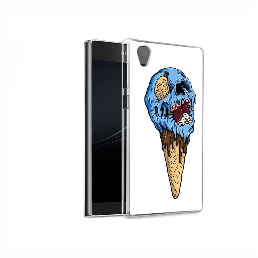 

Чехол MyPads Tocco для Sony Xperia L1 мороженное череп (PT66853.250.484), Прозрачный, Tocco