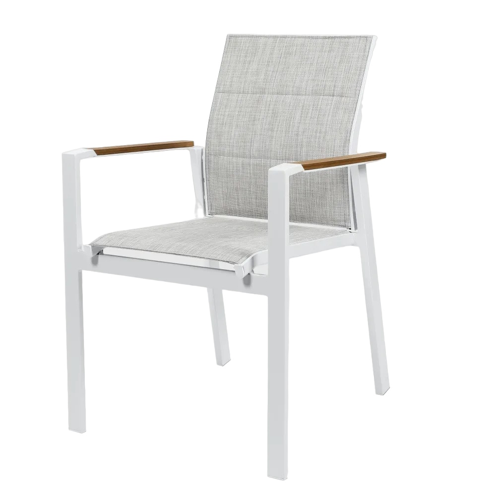 Садовое кресло Bizzotto Kubik 565х62х88см белый, серый
