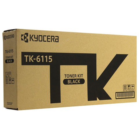 Тонер-картридж для лазерного принтера Kyocera TK-6115, черный, оригинал (1T02P10NL0)