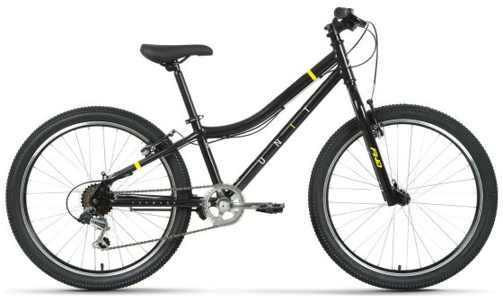 Велосипед FORWARD Unit 1.0 6ск. 24 2023 черный/желтый