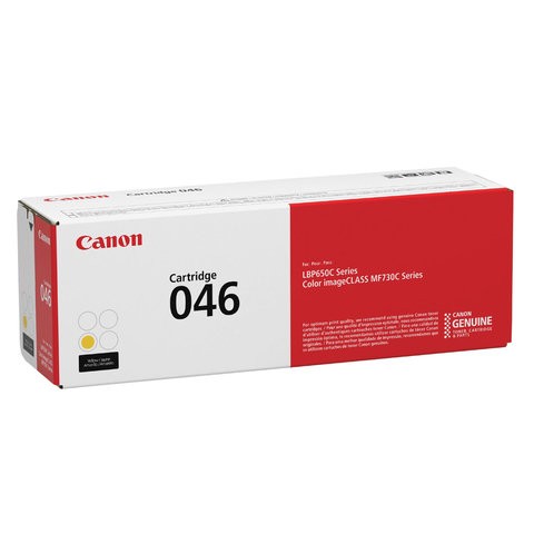 Картридж для лазерного принтера Canon 046, желтый, оригинал (1247C002)