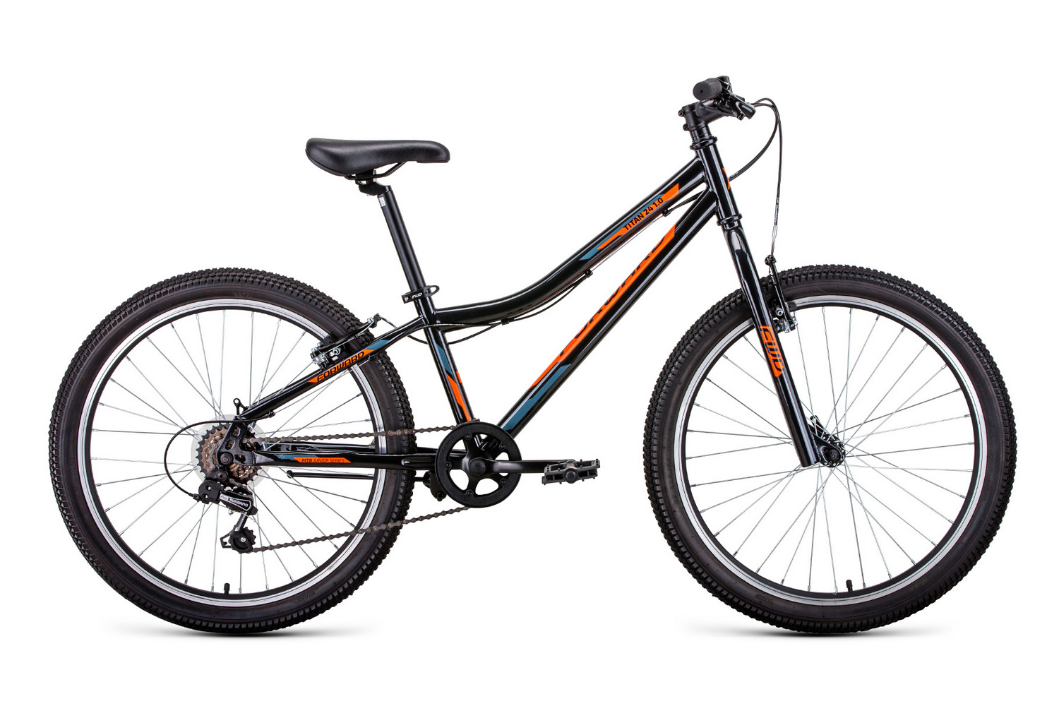 Велосипед Forward Titan 24 6ск арт10 цвчерный 2033700₽