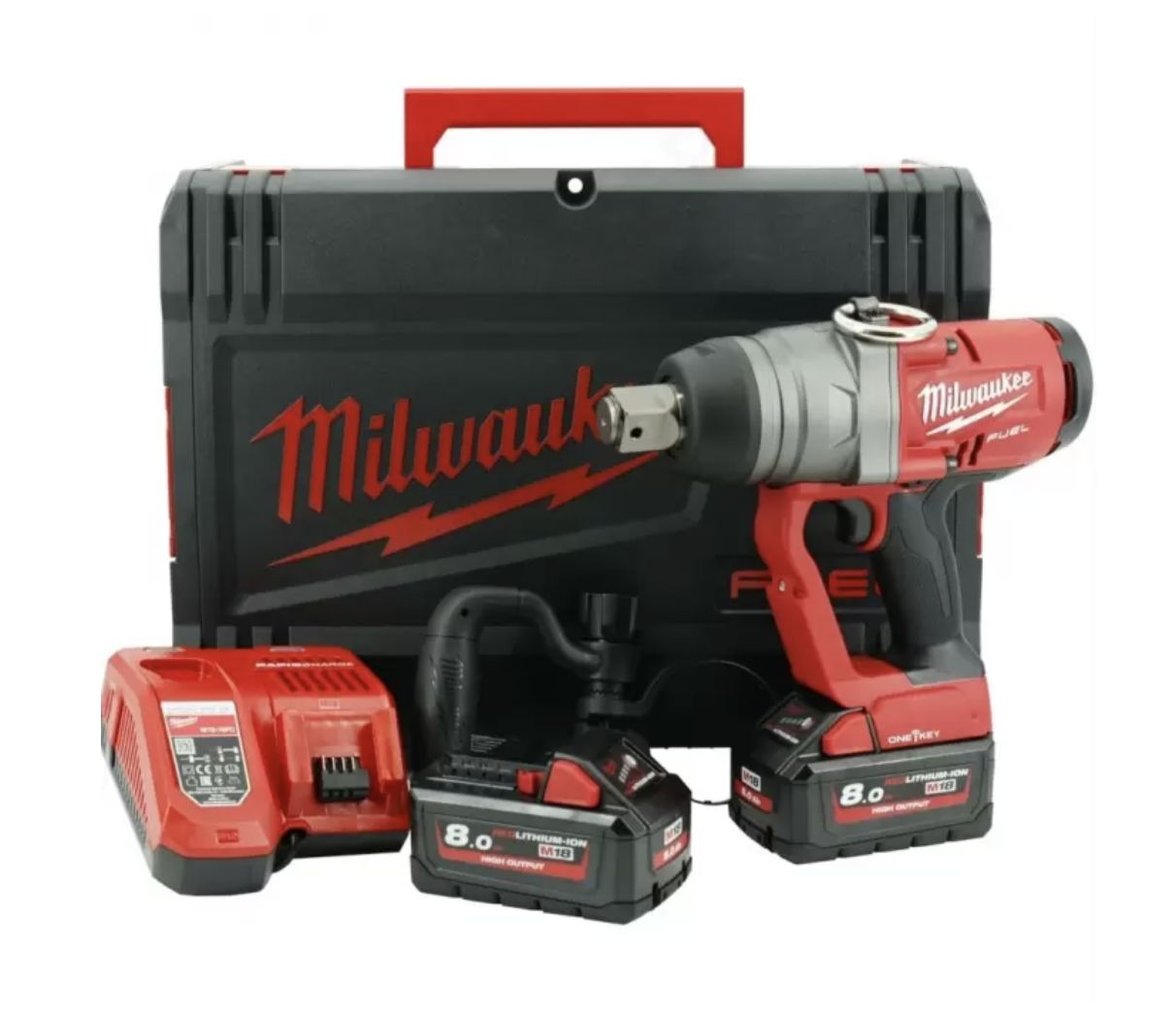 Аккумуляторный гайковерт Milwaukee M18 ONEFHIWF1-802X 4933459733 аккумуляторный импульсный гайковерт milwaukee 3 4 m18 onefhiwf34 502x 4933459729 без а