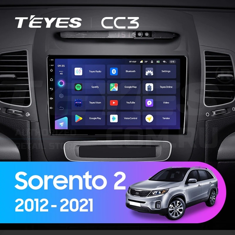 

Штатная магнитола Teyes CC3 4/32 Kia Sorento 2 II XM (2012-2021) F3, CC3