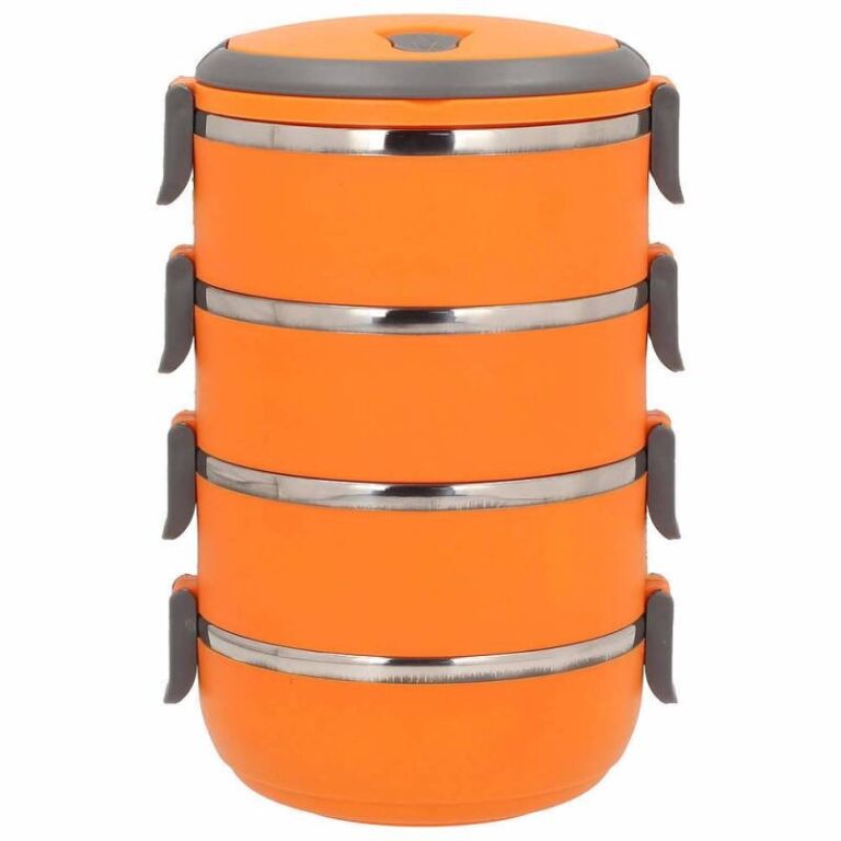 фото Термо ланч-бокс из нержавеющей стали, 2,8 л (цвет: оранжевый ) markethot