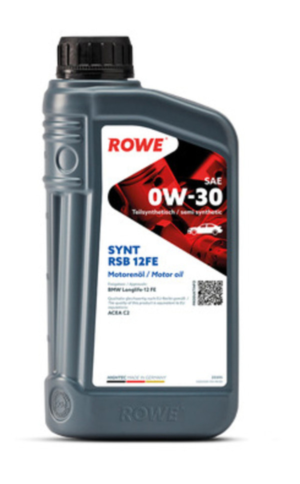 фото Моторное масло rowe hightec synt rsb 12fe sae 0w-30 new синтетическое, 1л.