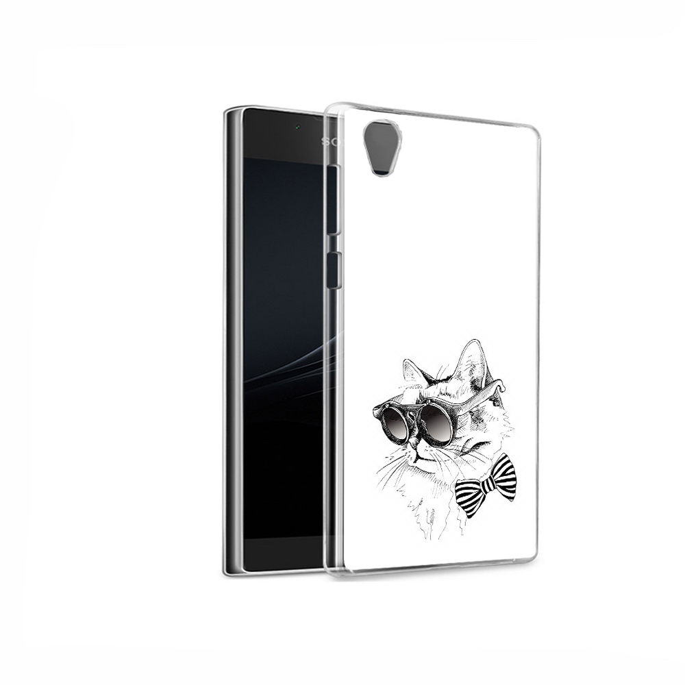 

Чехол MyPads Tocco для Sony Xperia L1 крутая кошка в очках (PT66853.250.421), Прозрачный, Tocco