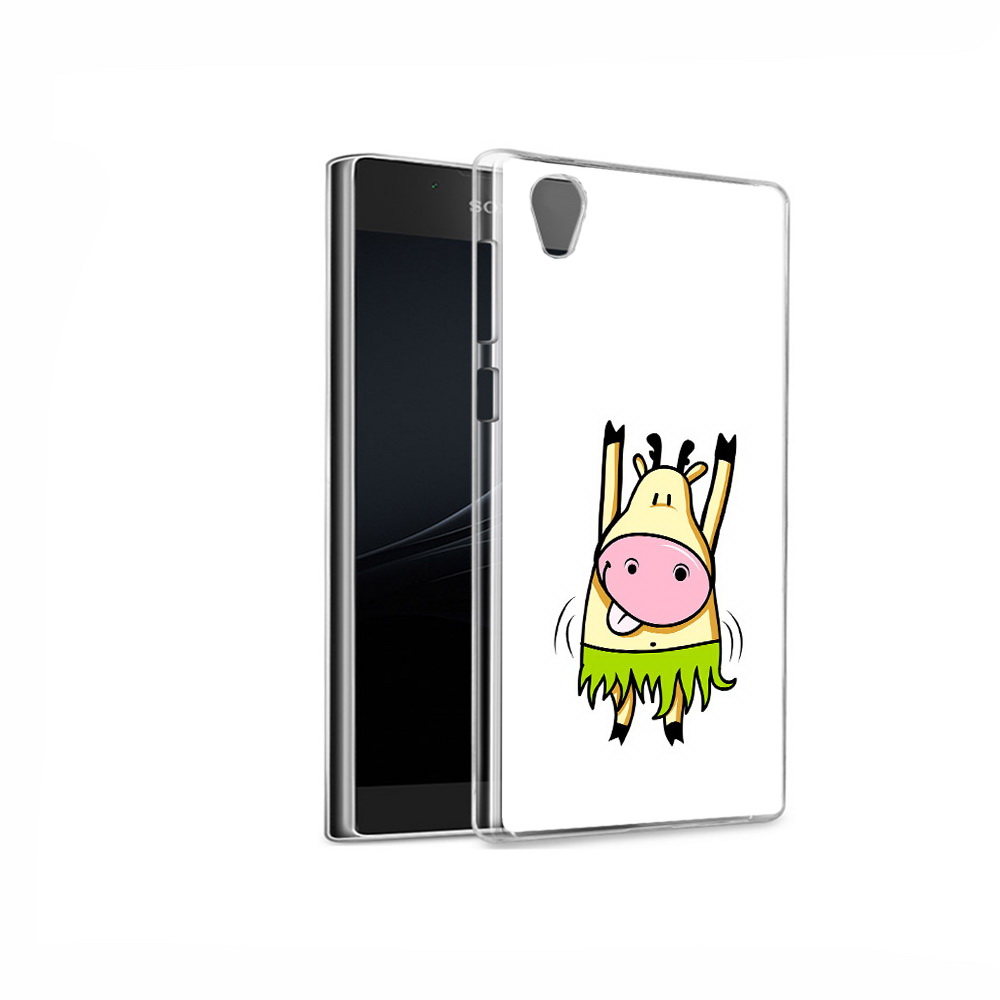 

Чехол MyPads Tocco для Sony Xperia L1 Веселая корова (PT66853.250.42), Прозрачный, Tocco