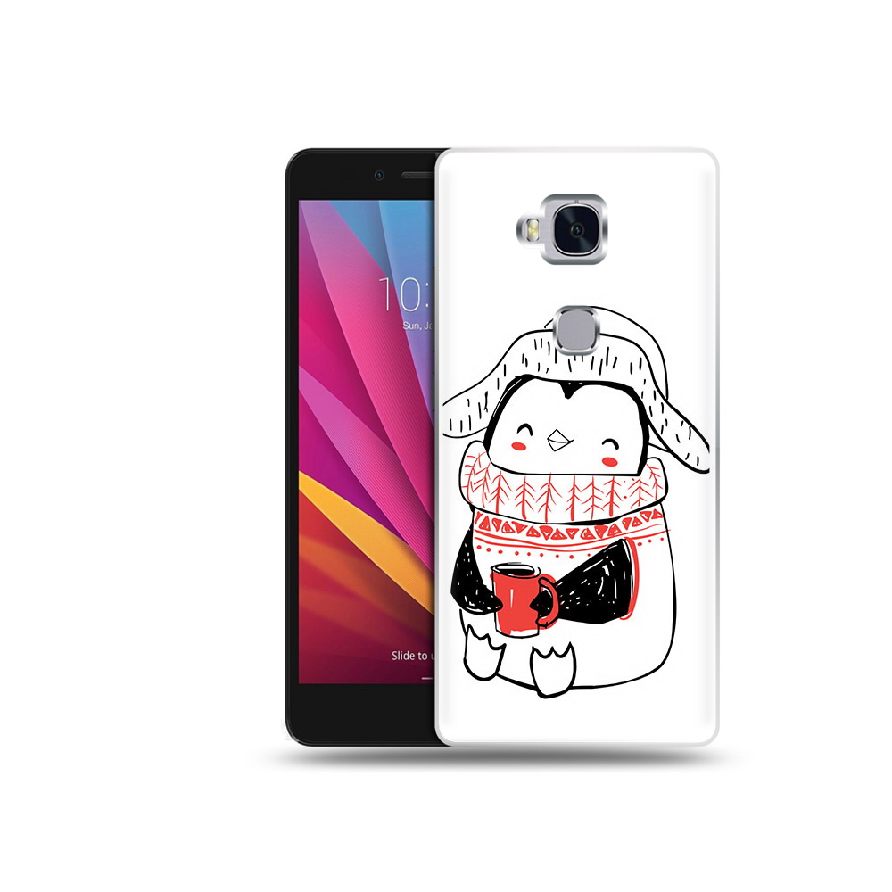 

Чехол MyPads Tocco для Honor 5X Милый пингвин (PT24996.45.115), Прозрачный, Tocco