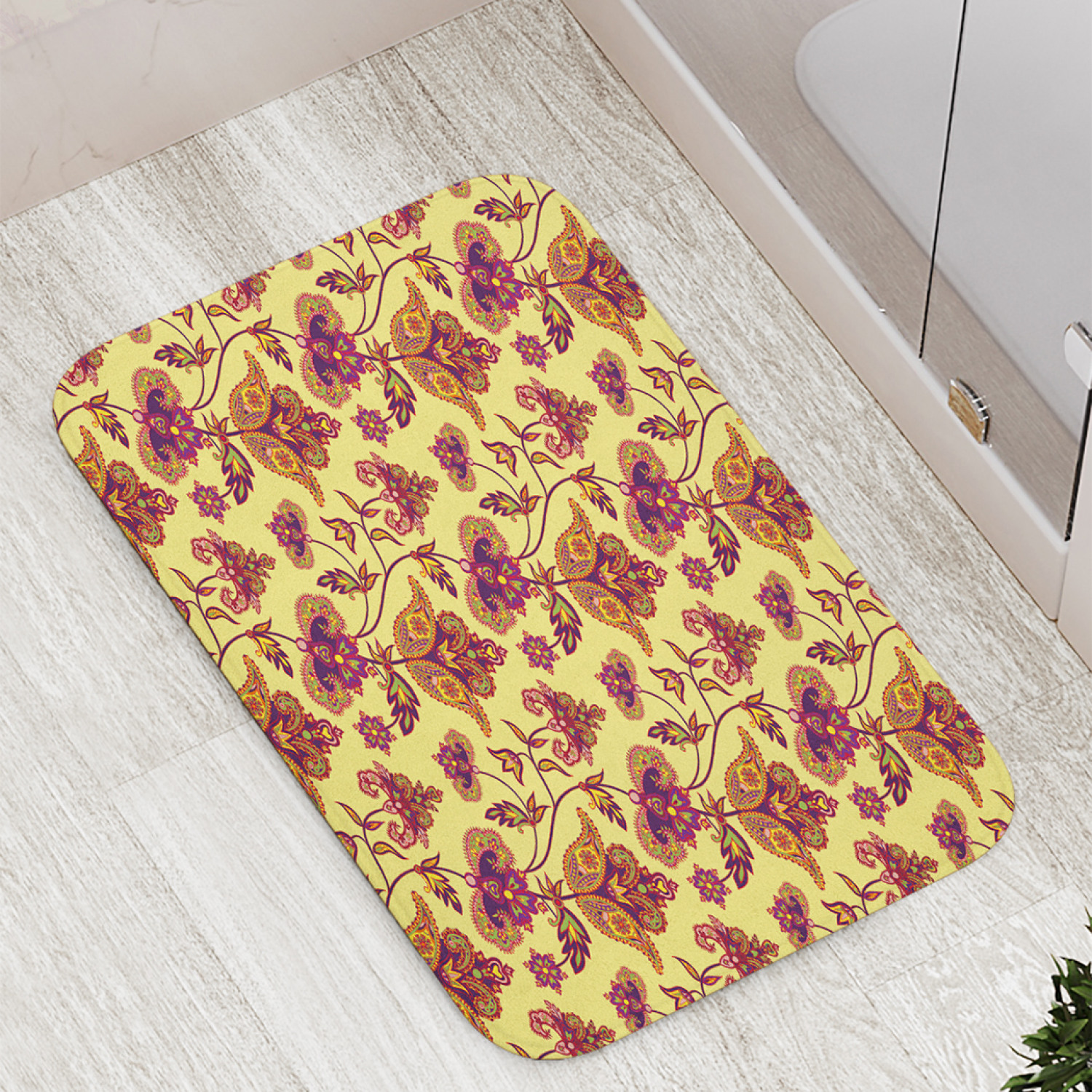 

Коврик JoyArty "Орнаментальное цветение" для ванной, сауны, бассейна, 77х52 см, Орнаментальное цветение