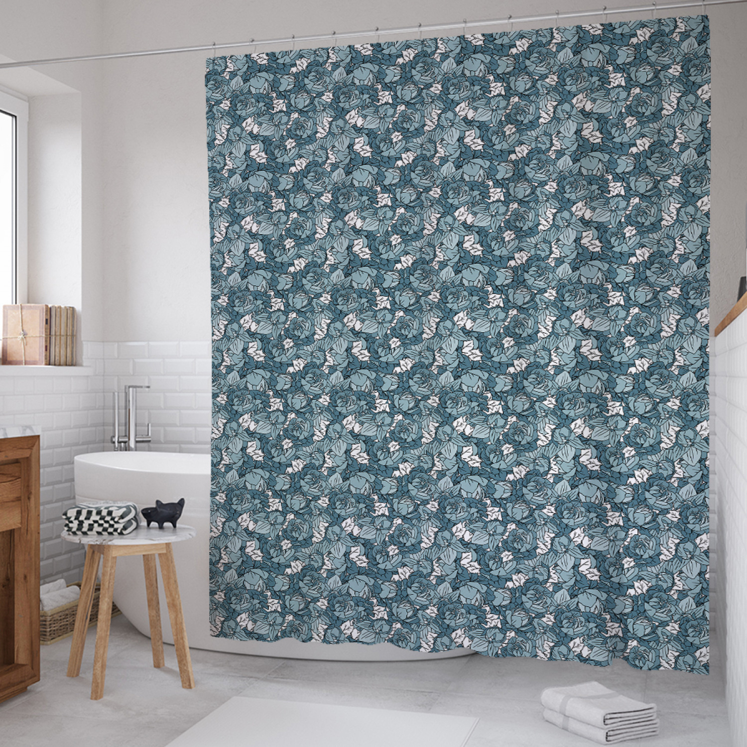 

Штора для ванной JoyArty "Глубоко в лесу" из сатена, 180х200 см с крючками, Зеленый, Глубоко в лесу