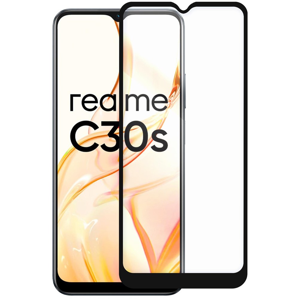 Стекло защитное Full Glue Premium для Realme C30s