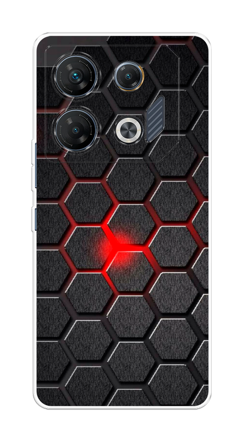 

Чехол на Infinix GT 10 Pro "Соты красные", Красный;черный;серый, 3104850-1