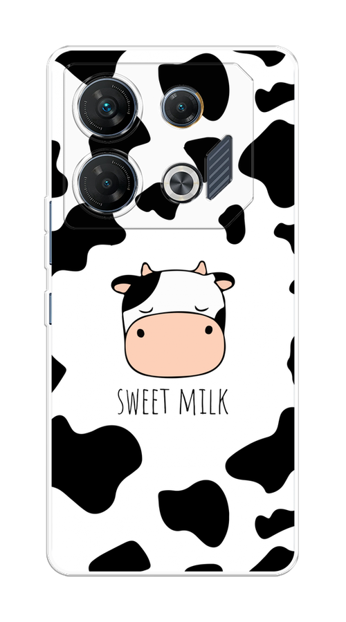 

Чехол на Infinix GT 10 Pro "Sweet milk", Розовый;белый;черный, 3104850-1