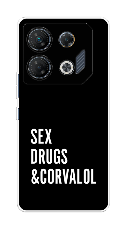 

Чехол на Infinix GT 10 Pro "Corvalol", Черный;серый;белый, 3104850-1