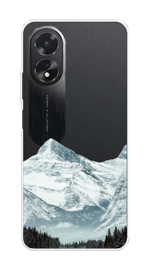 

Чехол на Oppo A38 "Горы арт 1", Белый;зеленый, 2515350-1