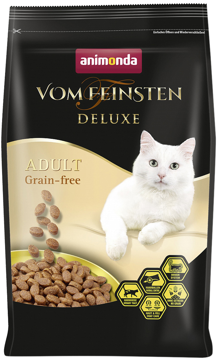 фото Сухой корм для кошек animonda vom feinsten deluxe grain-free, домашняя птица, 1.75кг