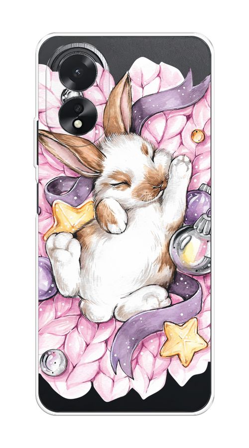 

Чехол на Oppo A38 "Кролик спит", Розовый;белый, 2515350-1