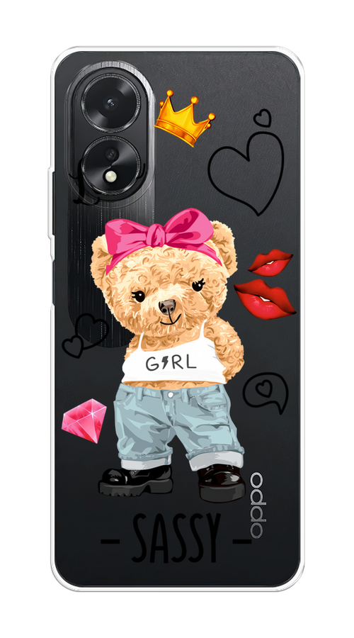 

Чехол на Oppo A38 "Sugar Mommy", Голубой;белый;розовый, 2515350-1