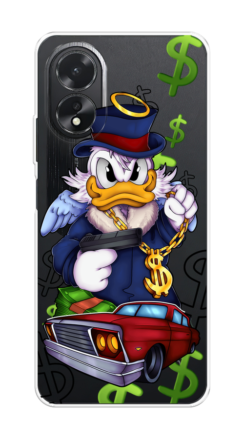 

Чехол на Oppo A38 "Scrooge McDuck with a Gold Chain", Красный;синий;белый, 2515350-1