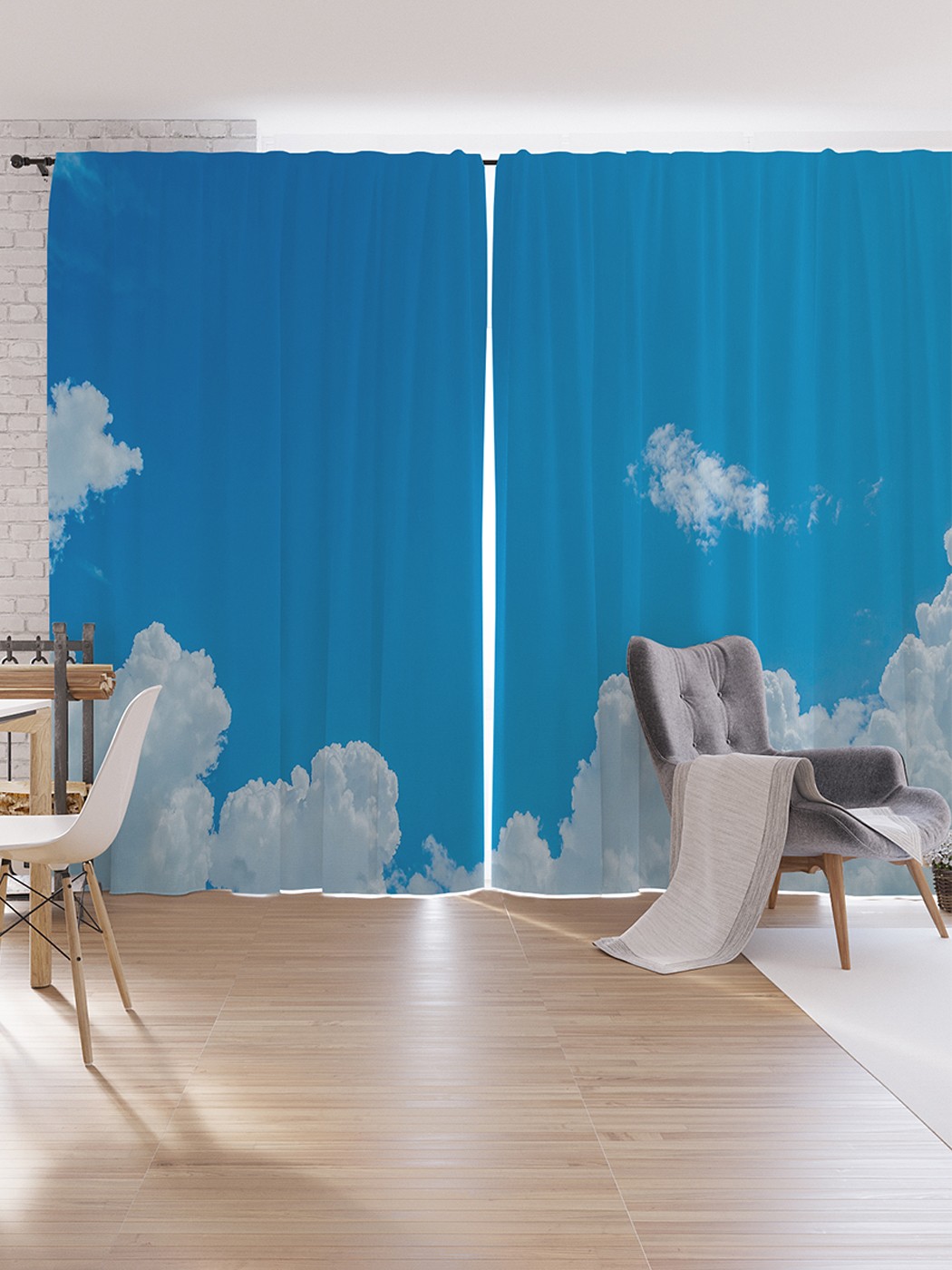 

Шторы под лён JoyArty "Облачный пейзаж", серия Oxford DeLux, 340х265 см, Облачный пейзаж