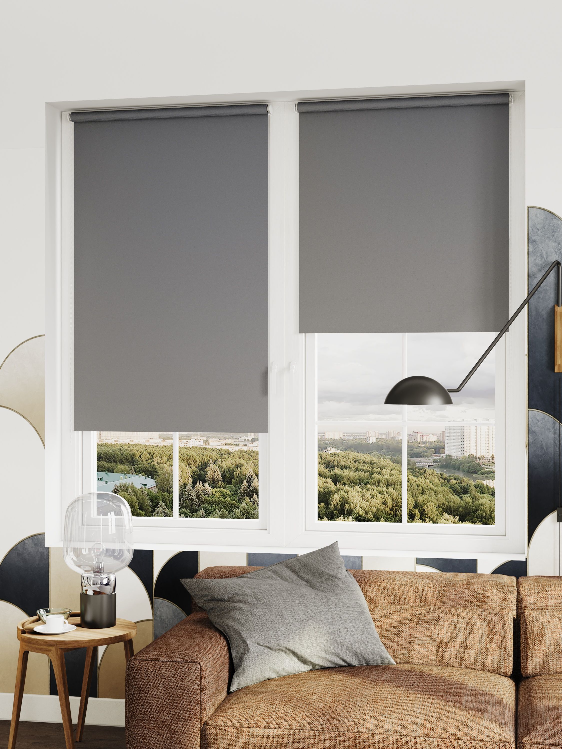 

Рулонная штора Legrand Лестер 80x175 см, графит
