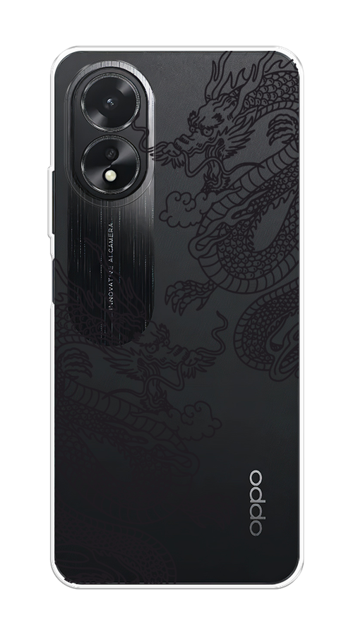 

Чехол на Oppo A38 "Два китайских дракона", Серый;черный, 2515350-1