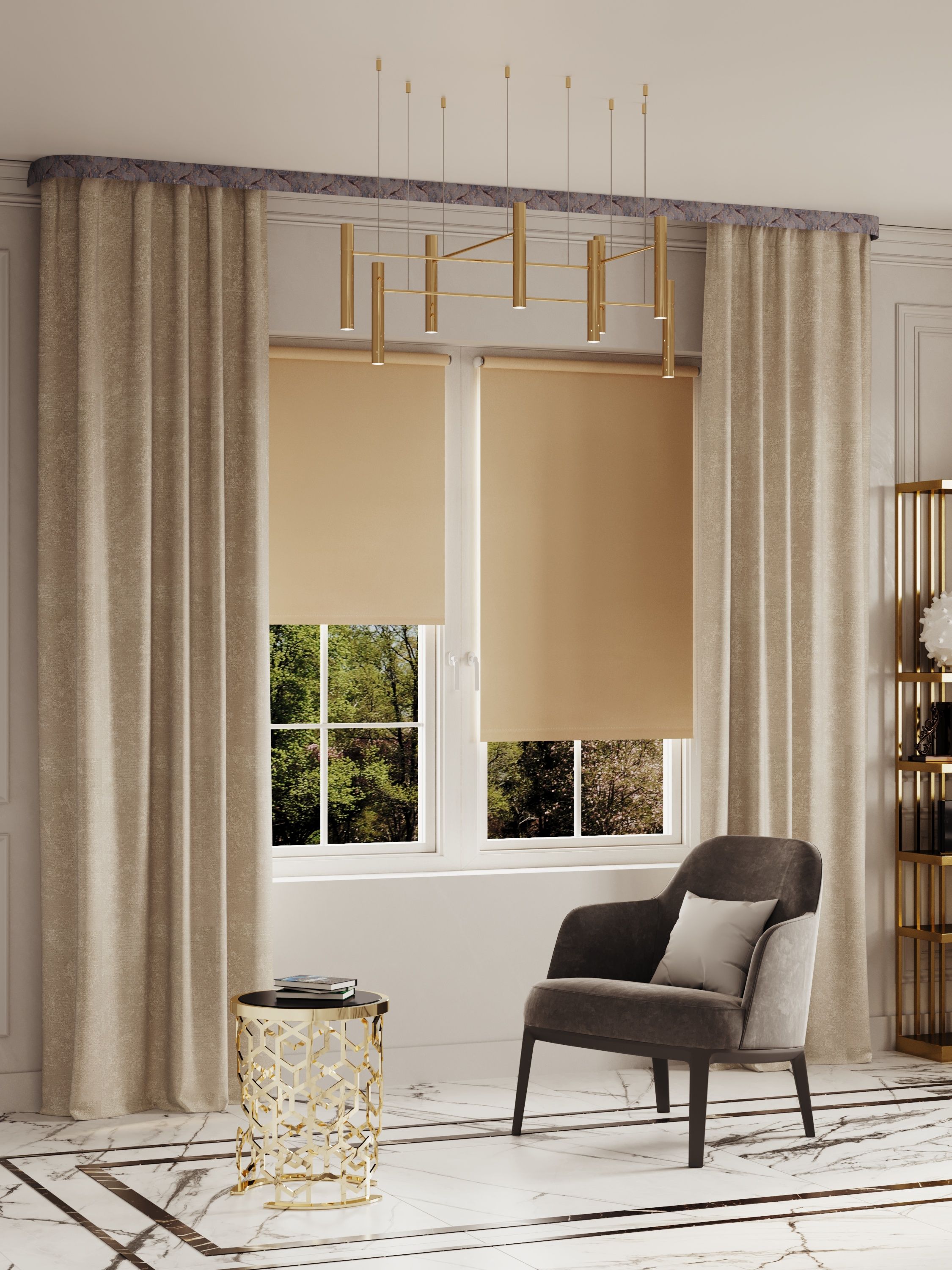 

Рулонная штора Legrand Блэкаут 40x175 см, латте