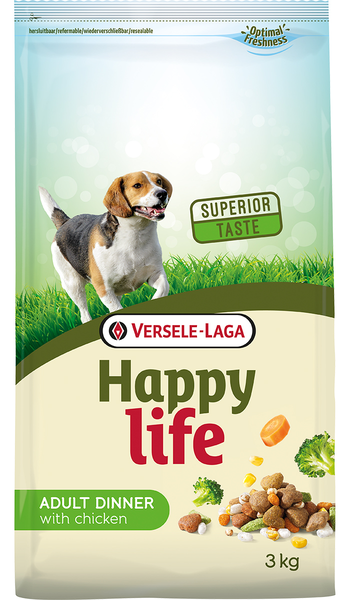 фото Сухой корм для собак versele-laga happy life adult, курица, 15кг