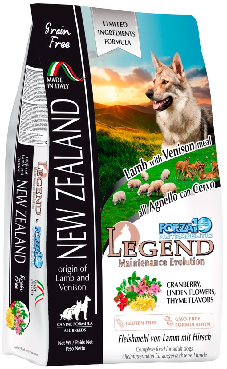 фото Сухой корм для собак forza10 legend new zeland, беззерновой, ягненок, оленина, 2.27кг