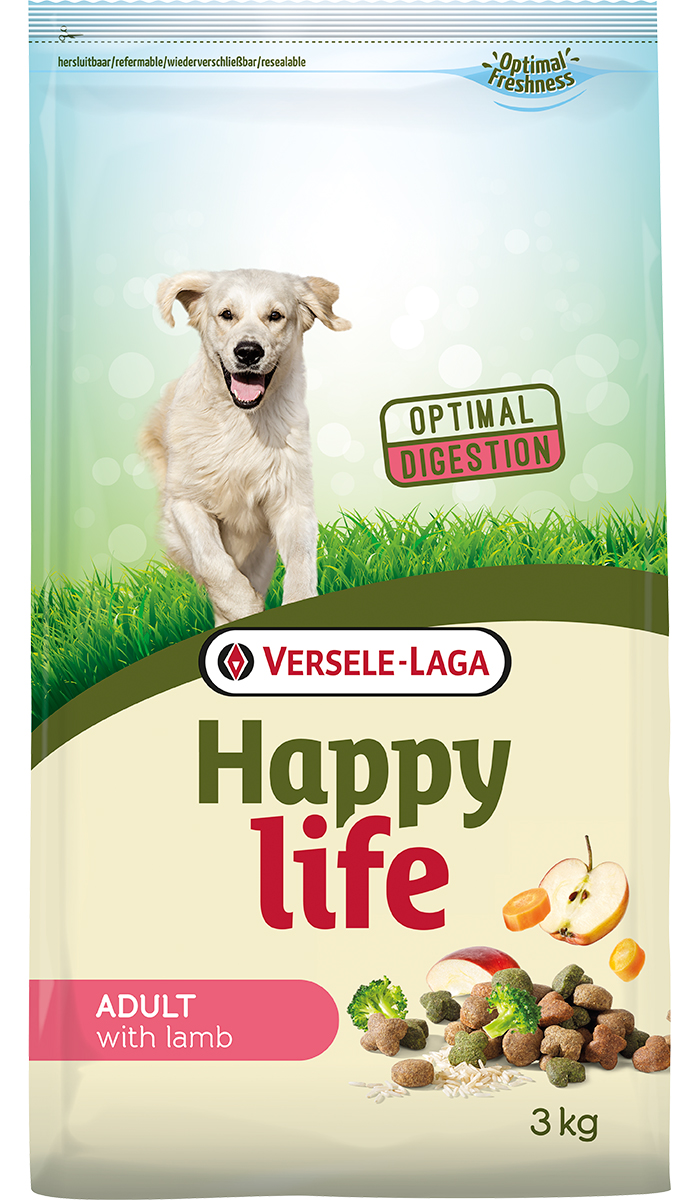 фото Сухой корм для собак versele-laga happy life adult, ягненок, 3кг