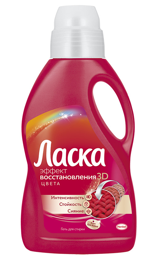 

Жидкость для стирки Ласка ВОССТАНОВЛЕНИЕ ЦВЕТА 3D 1л
