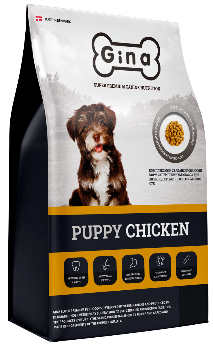

Сухой корм для щенков GINA Puppy 28 , курица, рис, 7.5кг, Puppy 28