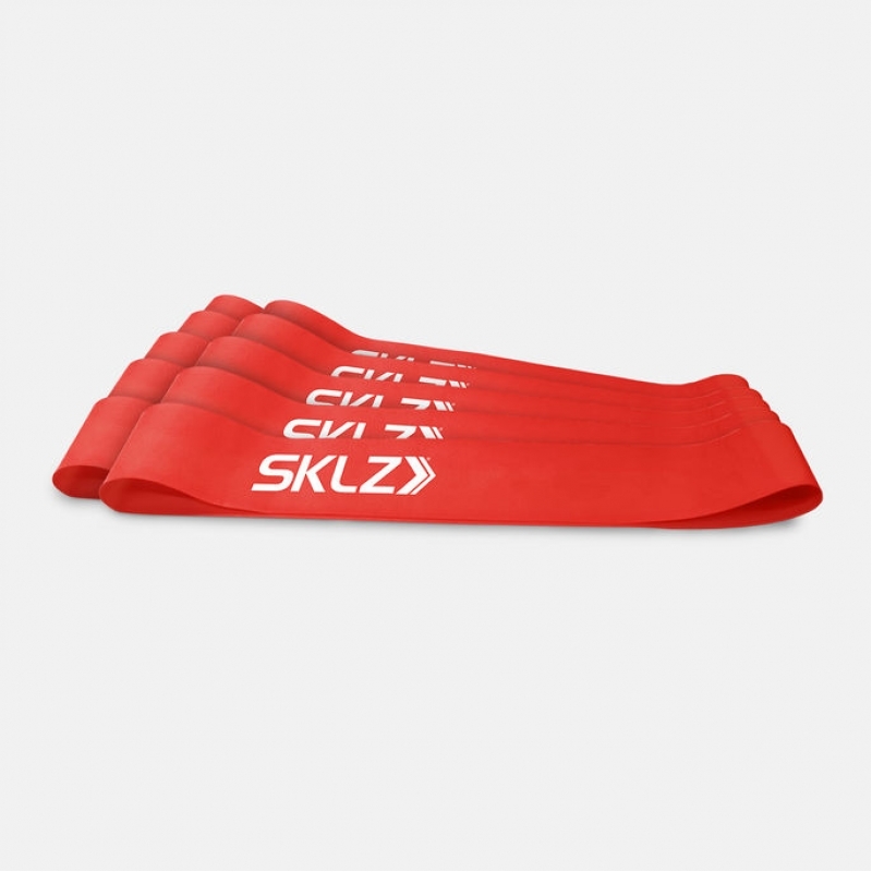 фото Резинки для фитнеса sklz mini bands красные (10 шт.) nobrand