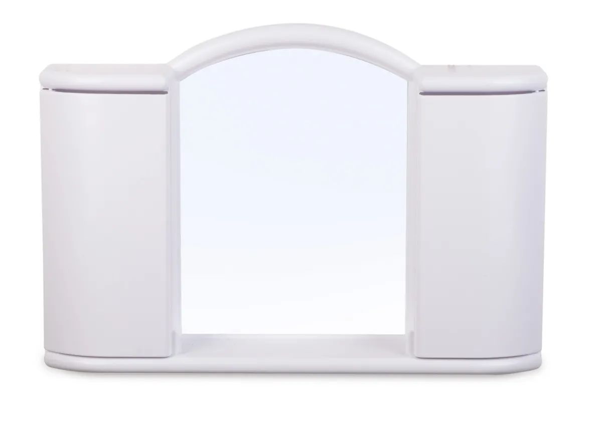 Шкафчик зеркальный Berossi Argo снежно-белый кито сб 3241 стеллаж белый с дверцами