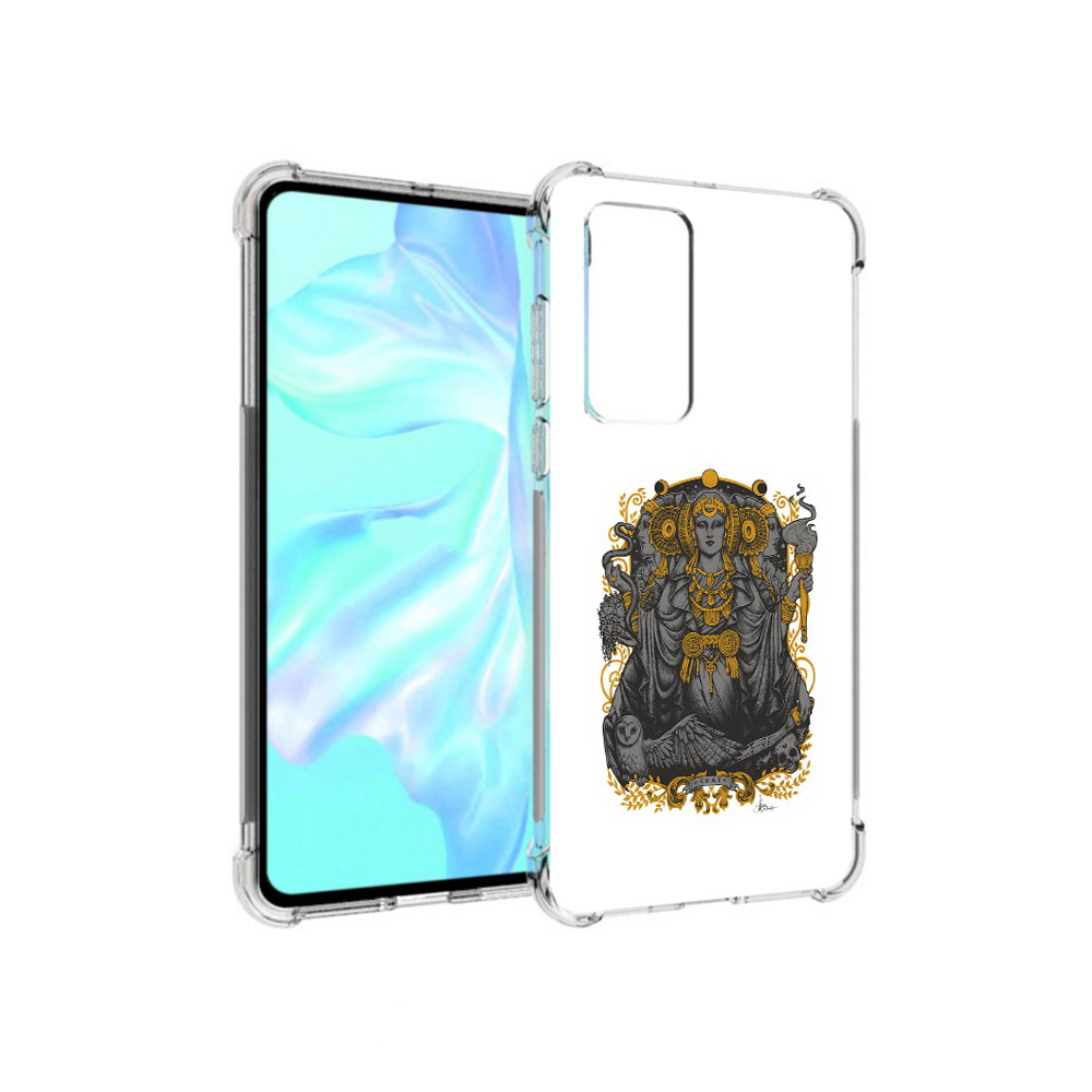 

Чехол MyPads Tocco для Huawei P40 божество с золотыми элементами, Прозрачный, Tocco