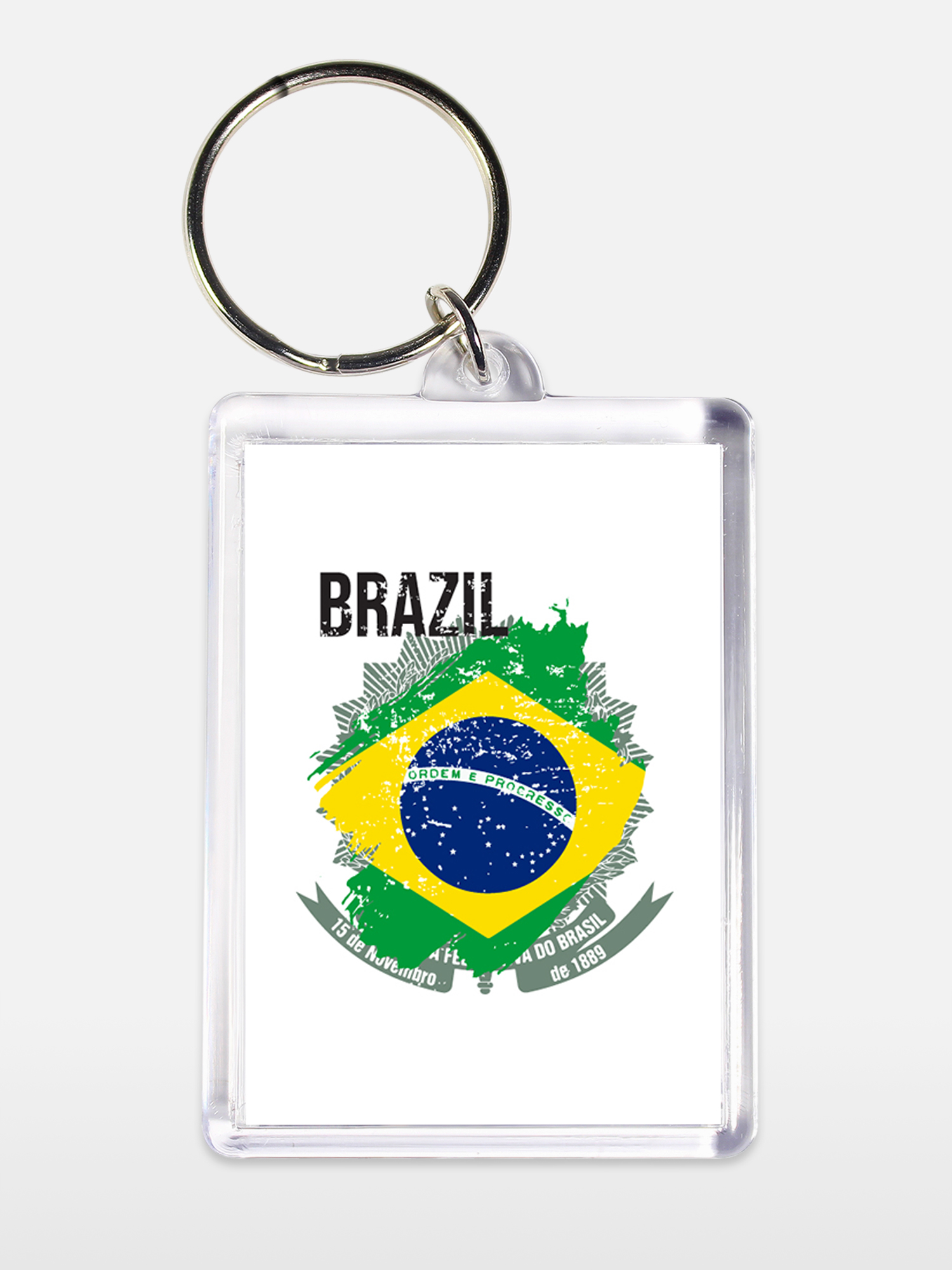 Брелок унисекс Страны, города белый