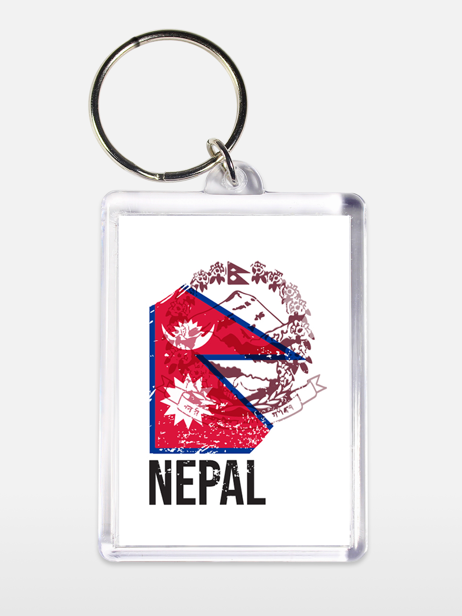 Брелок унисекс Страны, города белый