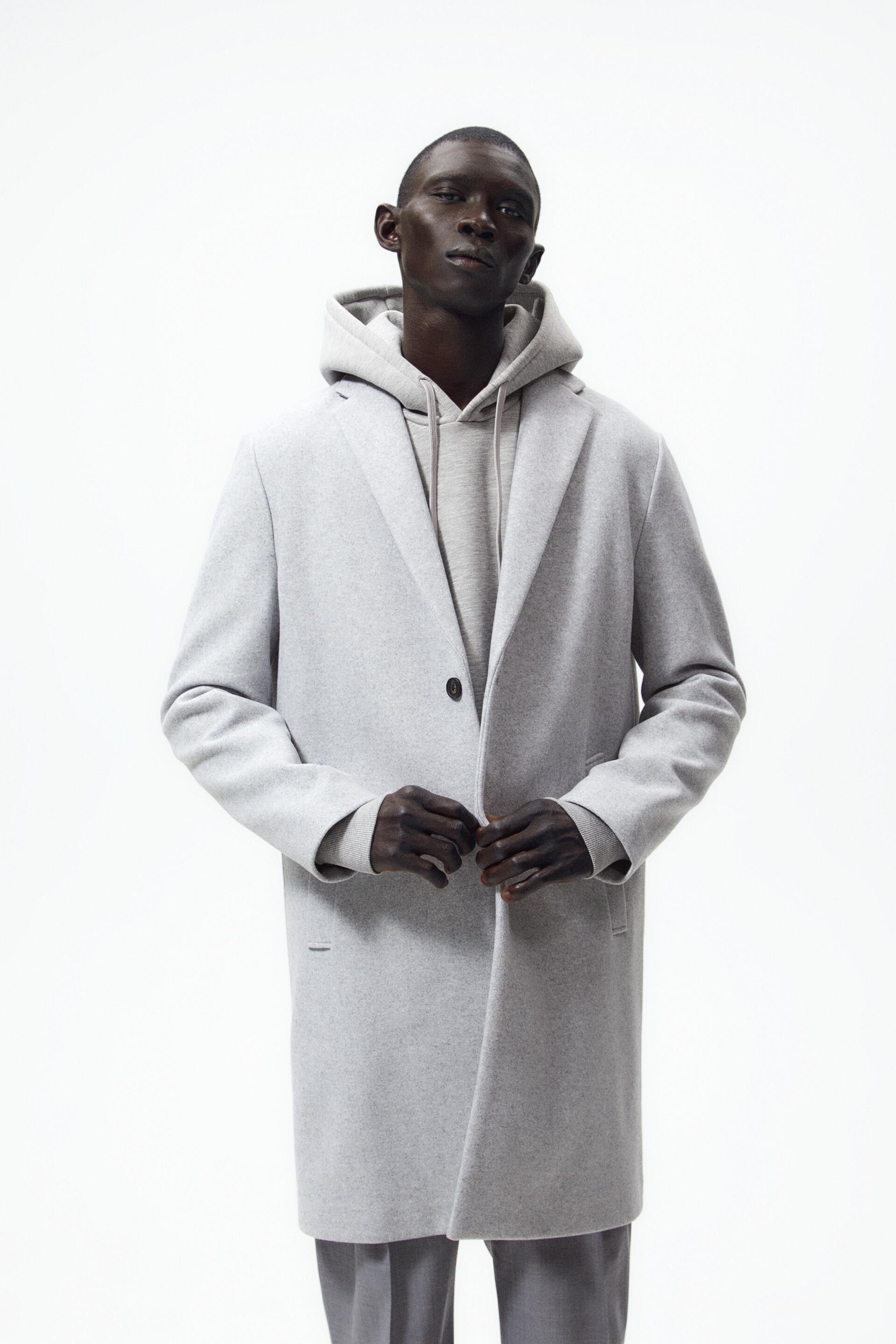 

Пальто мужское ZARA 05070770 серое XL (доставка из-за рубежа), Серый, 05070770